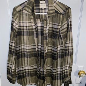 Olive Green Flannel